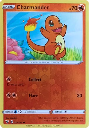 Charmander (023/185) (Reverse Cosmos Holo) [Sword & Shield: Vivid Voltage] | Exor Games Summserside