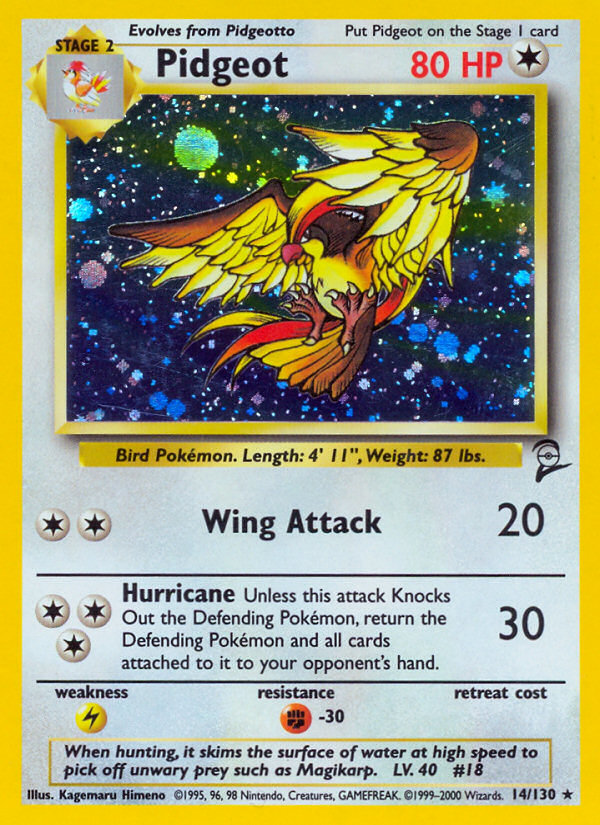 Pidgeot (14/130) [Base Set 2] | Exor Games Summserside