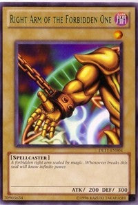 Right Arm of the Forbidden One (Green) [DL11-EN004] Rare | Exor Games Summserside