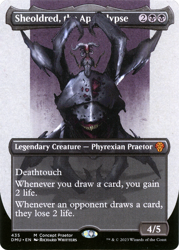 Sheoldred, the Apocalypse (Borderless Concept Praetors) [Phyrexia: All Will Be One] | Exor Games Summserside