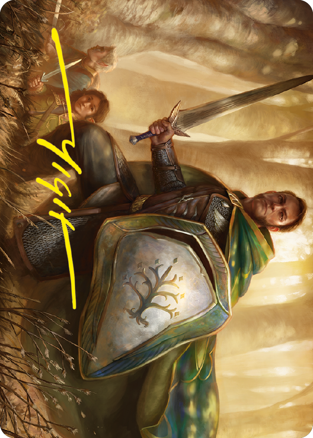 Boromir, Warden of the Tower Art Card (Gold-Stamped Signature) [The Lord of the Rings: Tales of Middle-earth Art Series] | Exor Games Summserside