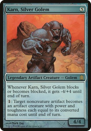 Karn, Silver Golem (Commander's Arsenal) [Commander's Arsenal Oversized] | Exor Games Summserside