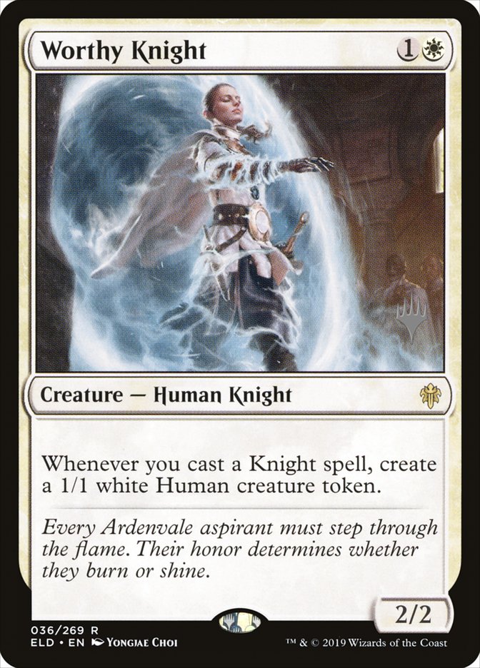 Worthy Knight (Promo Pack) [Throne of Eldraine Promos] | Exor Games Summserside