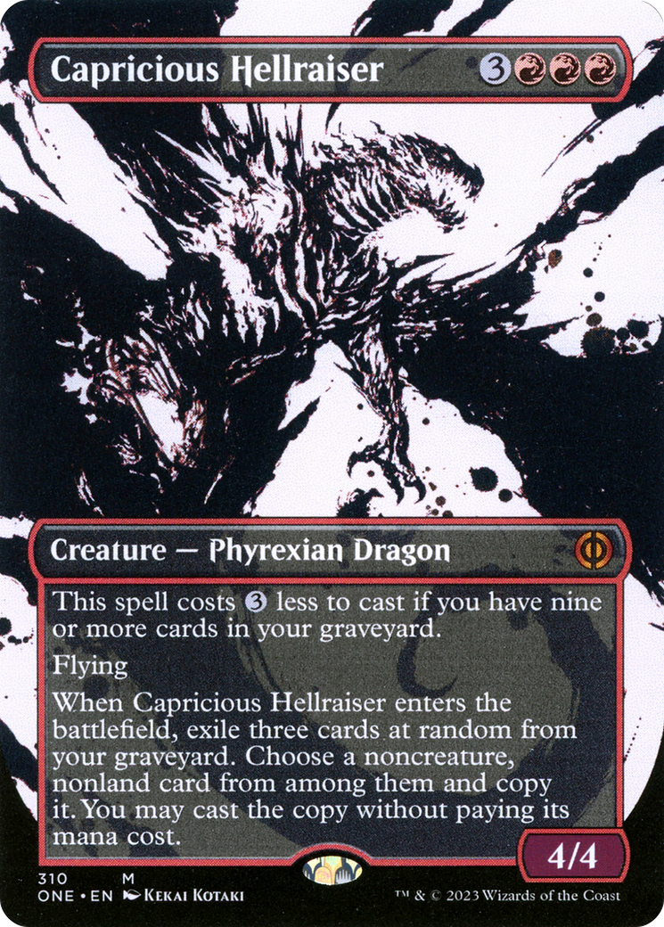 Capricious Hellraiser (Borderless Ichor) [Phyrexia: All Will Be One] | Exor Games Summserside