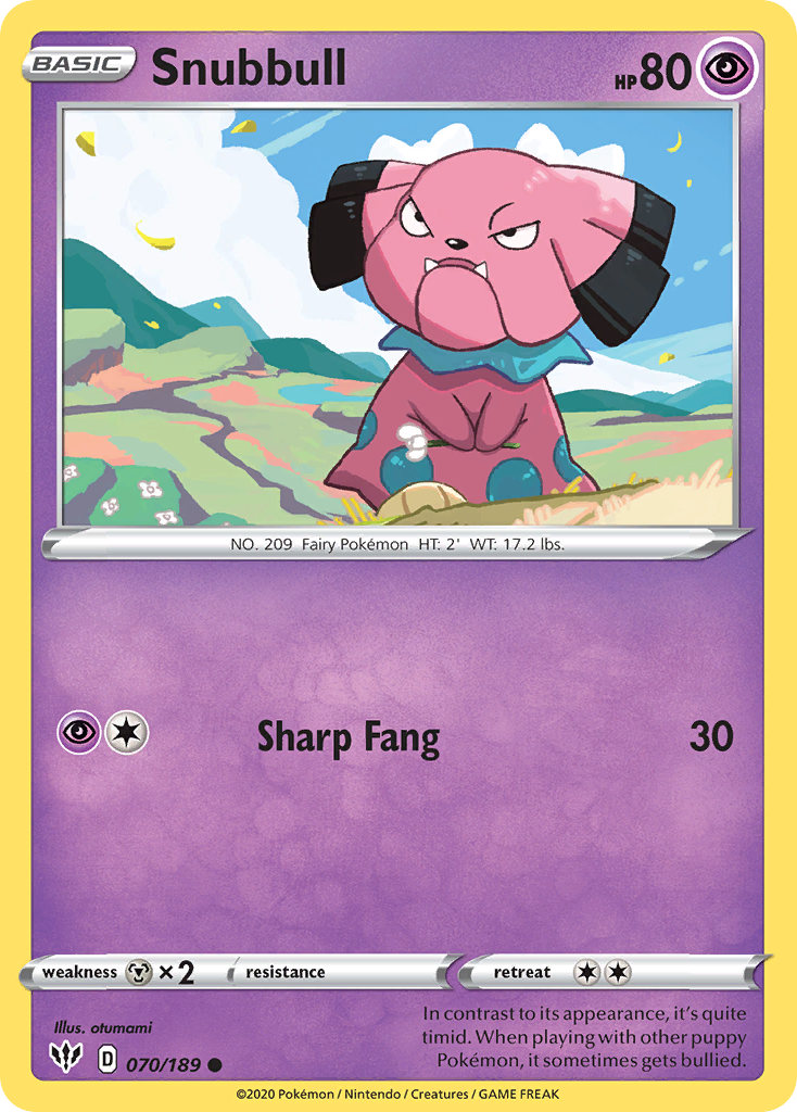 Snubbull (070/189) [Sword & Shield: Darkness Ablaze] | Exor Games Summserside
