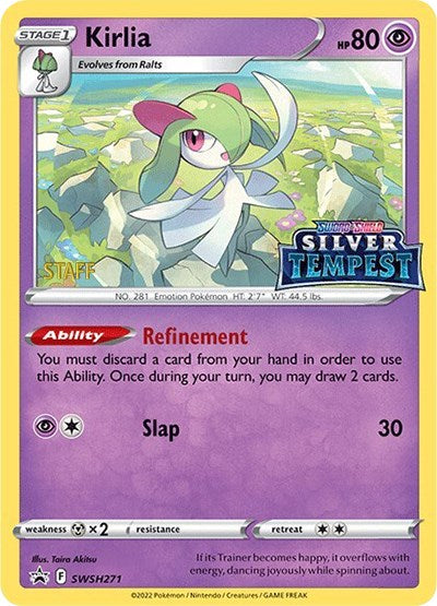 Kirlia (SWSH271) (Prerelease) (Staff) [Sword & Shield: Black Star Promos] | Exor Games Summserside