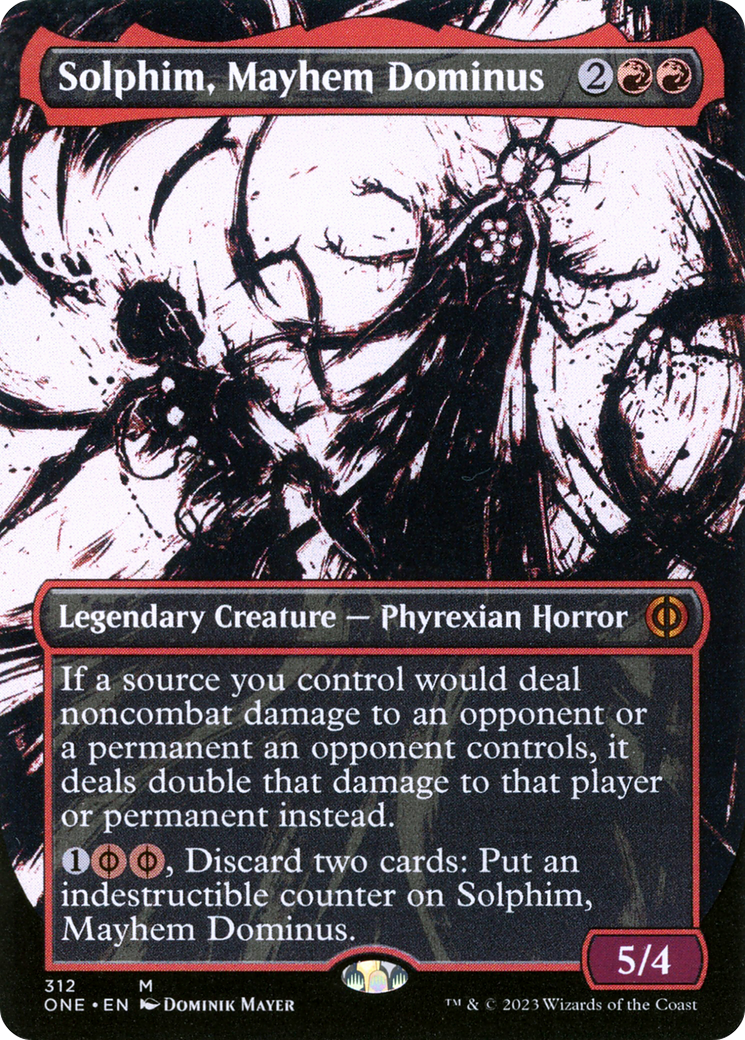 Solphim, Mayhem Dominus (Borderless Ichor) [Phyrexia: All Will Be One] | Exor Games Summserside