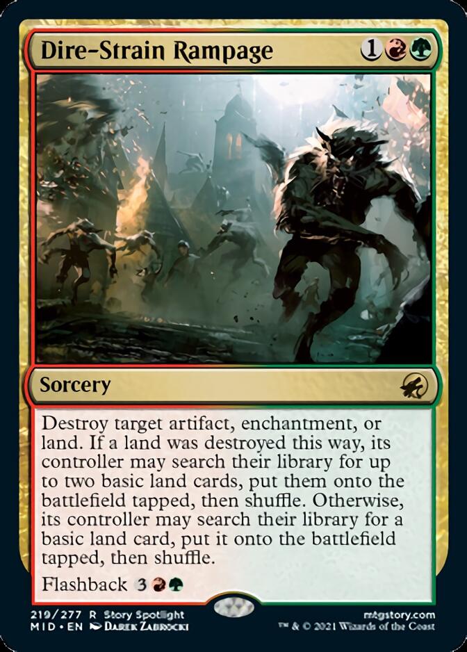 Dire-Strain Rampage [Innistrad: Midnight Hunt] | Exor Games Summserside