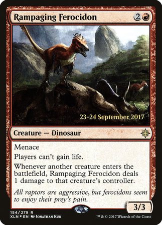 Rampaging Ferocidon [Ixalan Promos] | Exor Games Summserside