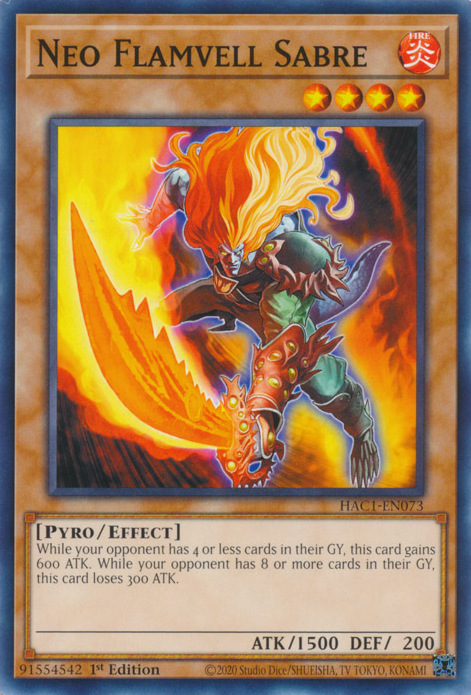 Neo Flamvell Sabre [HAC1-EN073] Common | Exor Games Summserside