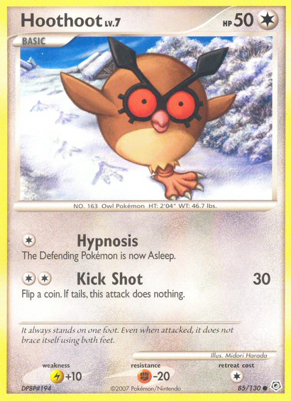 Hoothoot (85/130) [Diamond & Pearl: Base Set] | Exor Games Summserside