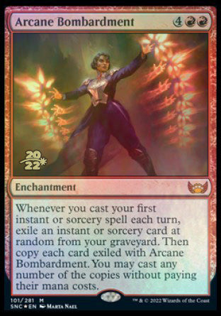 Arcane Bombardment [Streets of New Capenna Prerelease Promos] | Exor Games Summserside