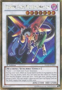 Power Tool Mecha Dragon [PGLD-EN005] Gold Secret Rare | Exor Games Summserside