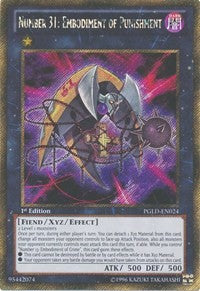 Number 31: Embodiment of Punishment [PGLD-EN024] Gold Secret Rare | Exor Games Summserside
