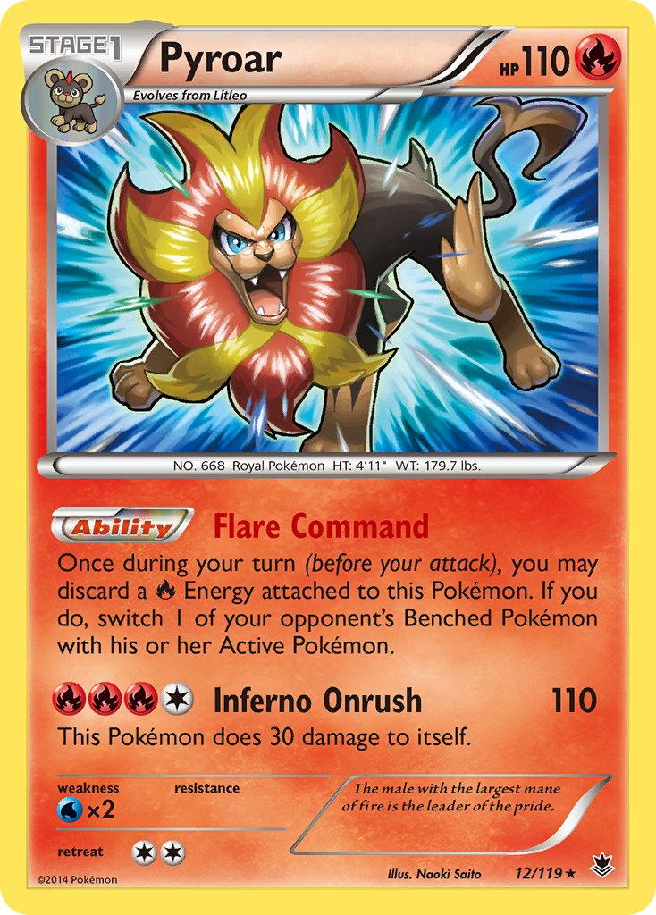 Pyroar (12/119) (Theme Deck Exclusive) [XY: Phantom Forces] | Exor Games Summserside