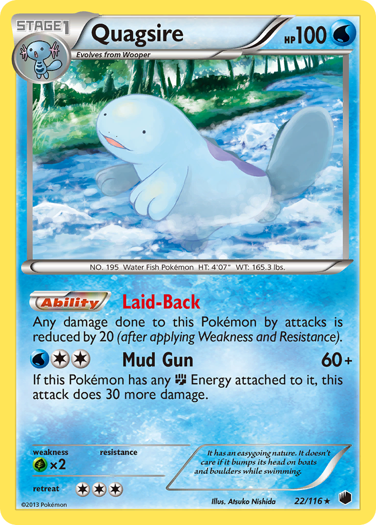 Quagsire (22/116) [Black & White: Plasma Freeze] | Exor Games Summserside