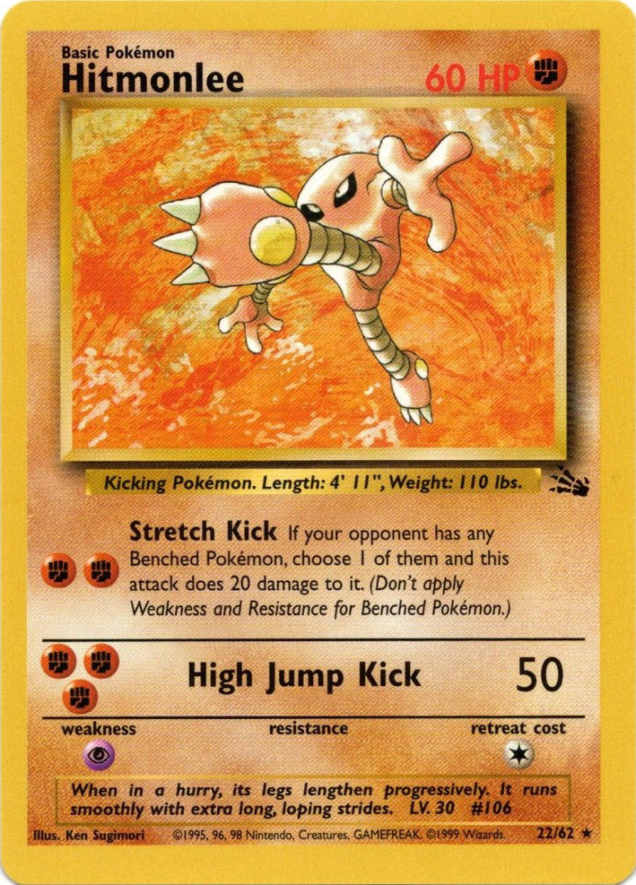 Hitmonlee (22/62) [Fossil Unlimited] | Exor Games Summserside