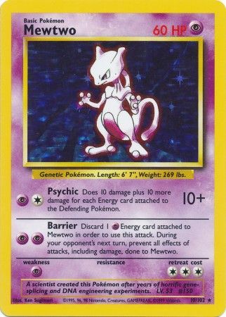 Mewtwo (10/102) [Base Set Unlimited] | Exor Games Summserside