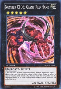 Number C106: Giant Red Hand [DRLG-EN049] Super Rare | Exor Games Summserside