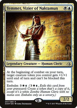 Temmet, Vizier of Naktamun [Amonkhet Promos] | Exor Games Summserside