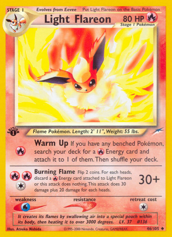 Light Flareon (46/105) [Neo Destiny 1st Edition] | Exor Games Summserside