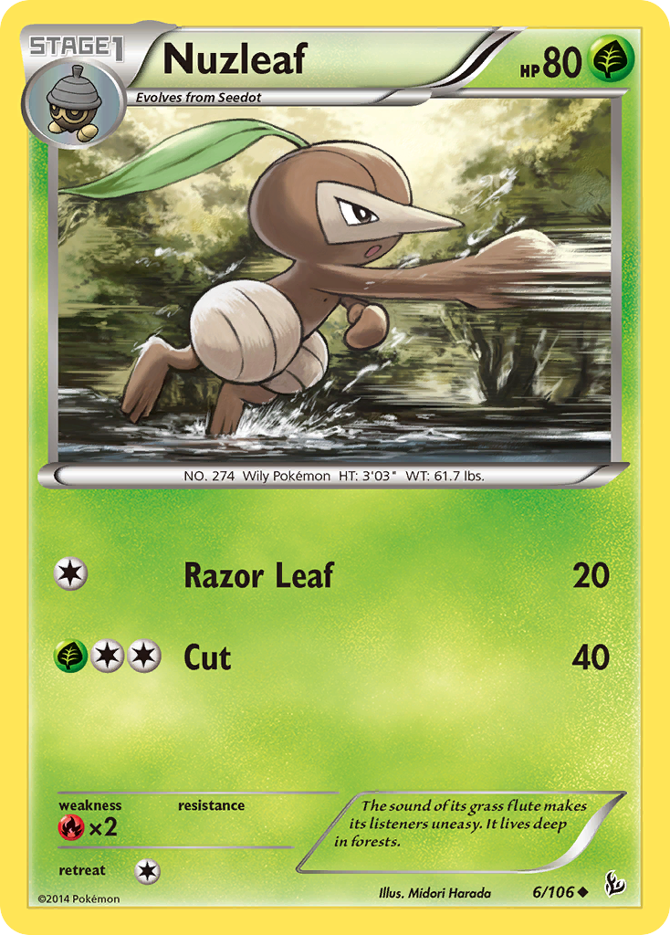 Nuzleaf (6/106) [XY: Flashfire] | Exor Games Summserside