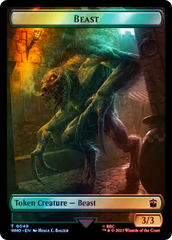 Soldier // Beast Double-Sided Token (Surge Foil) [Doctor Who Tokens] | Exor Games Summserside