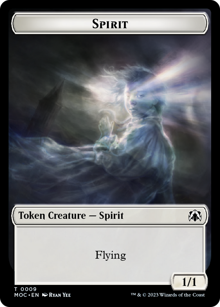 Spirit (9) // Spirit (13) Double-Sided Token [March of the Machine Commander Tokens] | Exor Games Summserside