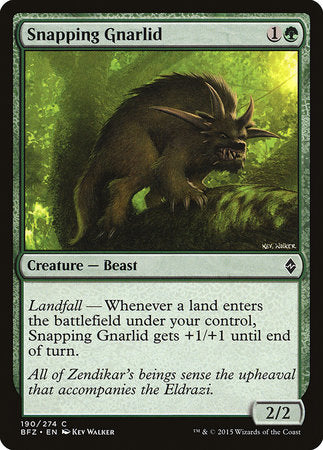 Snapping Gnarlid [Battle for Zendikar] | Exor Games Summserside