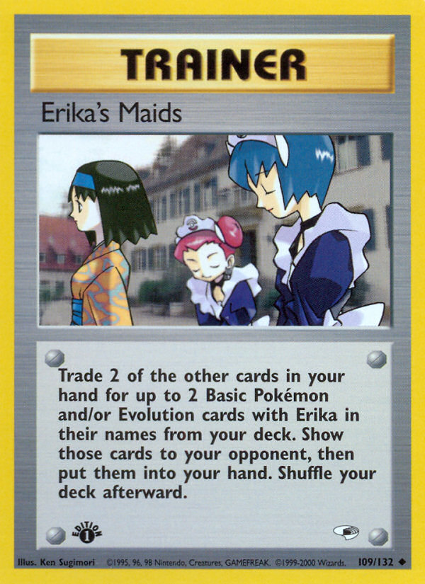 Erika's Maids (109/132) [Gym Heroes 1st Edition] | Exor Games Summserside