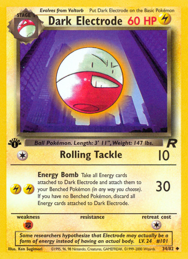 Dark Electrode (34/82) [Team Rocket 1st Edition] | Exor Games Summserside