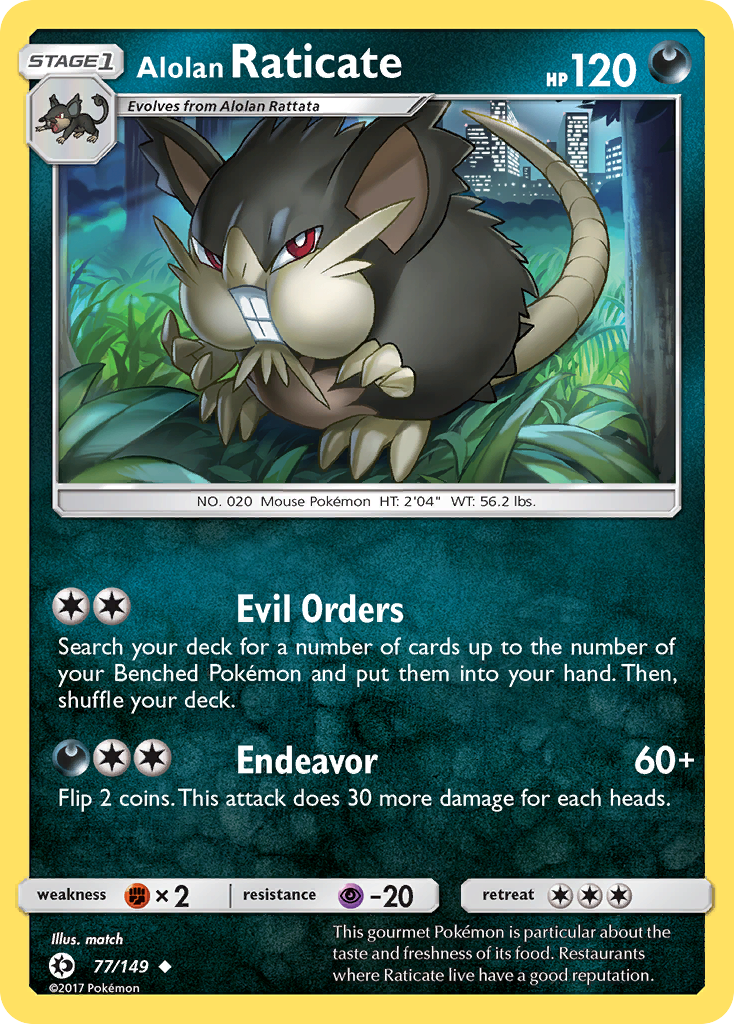 Alolan Raticate (77/149) [Sun & Moon: Base Set] | Exor Games Summserside