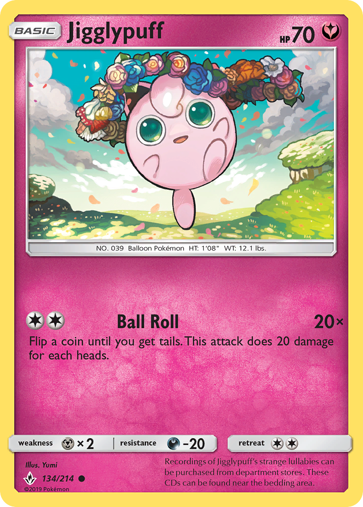 Jigglypuff (134/214) [Sun & Moon: Unbroken Bonds] | Exor Games Summserside