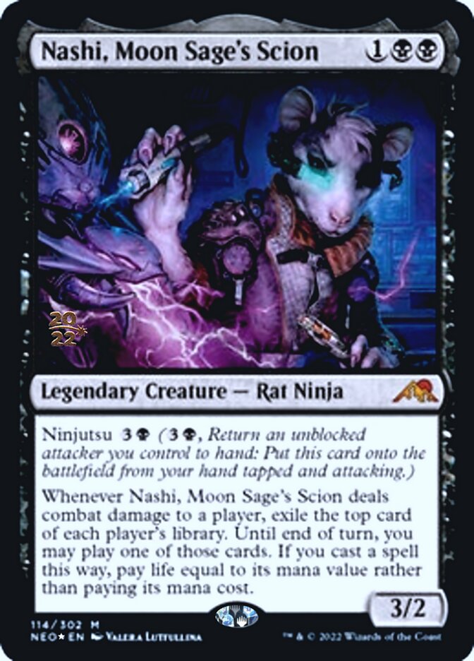 Nashi, Moon Sage's Scion [Kamigawa: Neon Dynasty Prerelease Promos] | Exor Games Summserside