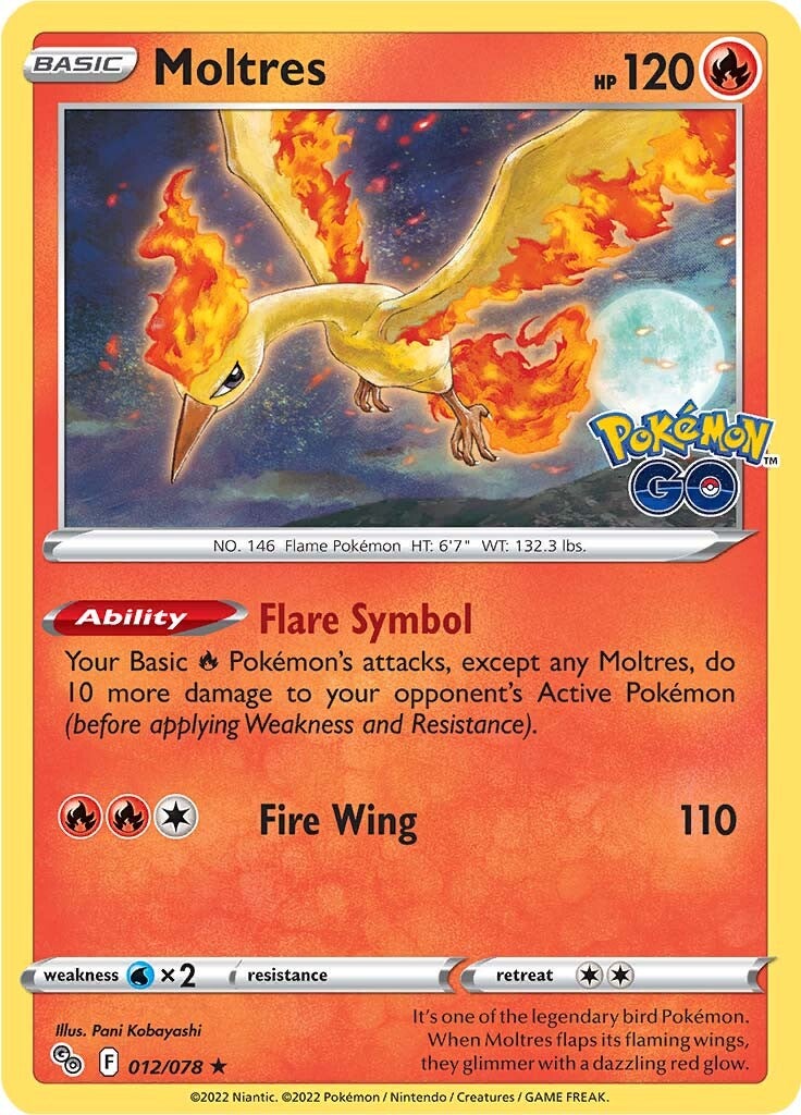 Moltres (012/078) [Pokémon GO] | Exor Games Summserside