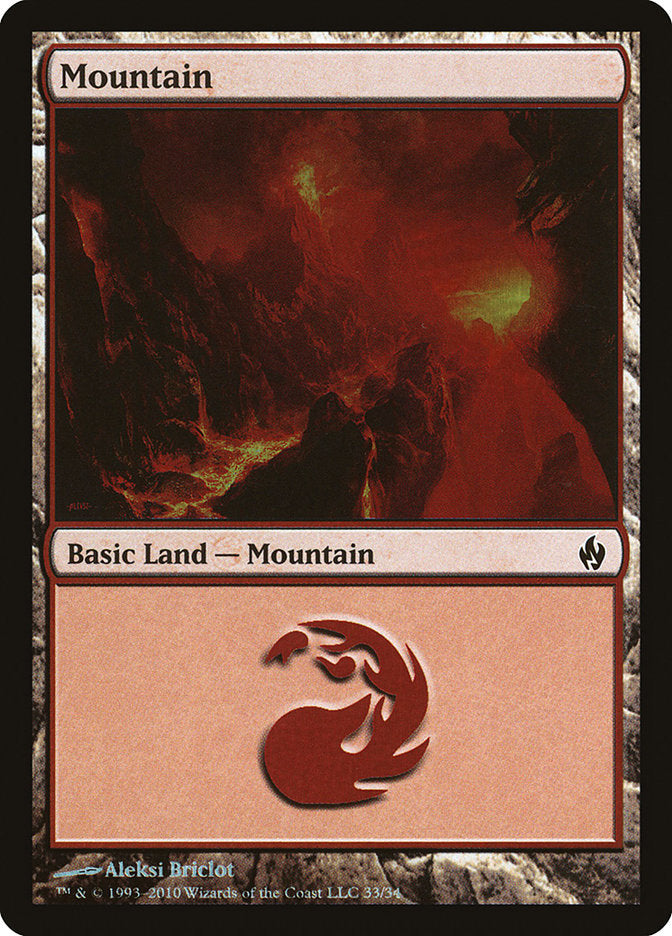 Mountain (33) [Premium Deck Series: Fire and Lightning] | Exor Games Summserside