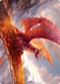 Goldspan Dragon Art Card [Kaldheim: Art Series] | Exor Games Summserside