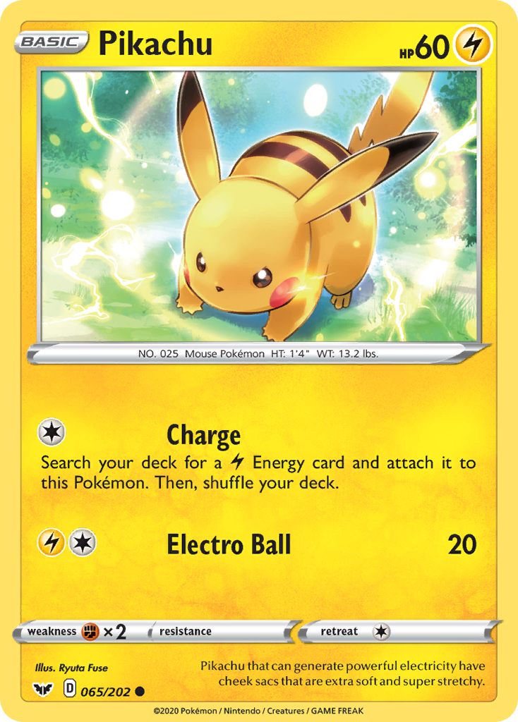 Pikachu (065/202) [Sword & Shield: Base Set] | Exor Games Summserside