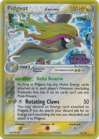 Pidgeot (14/110) (Delta Species) (Stamped) [EX: Holon Phantoms] | Exor Games Summserside