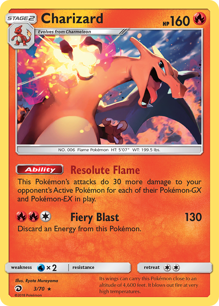 Charizard (3/70) [Sun & Moon: Dragon Majesty] | Exor Games Summserside