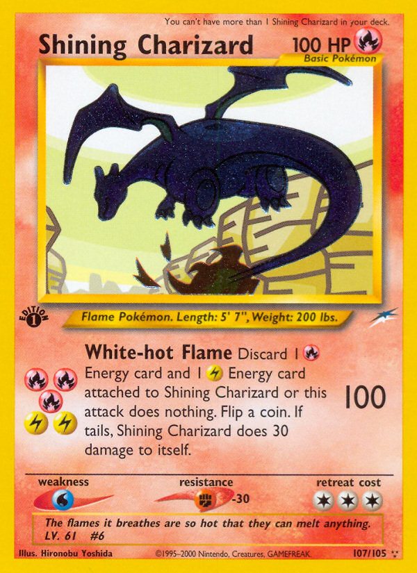 Shining Charizard (107/105) [Neo Destiny 1st Edition] | Exor Games Summserside