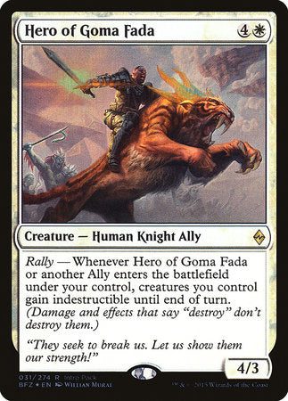 Hero of Goma Fada [Battle for Zendikar Promos] | Exor Games Summserside