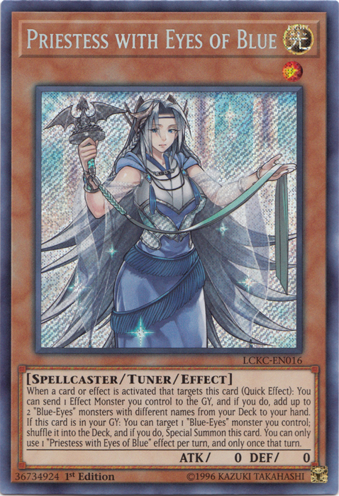 Priestess with Eyes of Blue [LCKC-EN016] Secret Rare | Exor Games Summserside