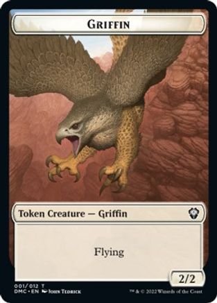 Zombie Knight // Griffin Double-sided Token [Dominaria United Commander Tokens] | Exor Games Summserside