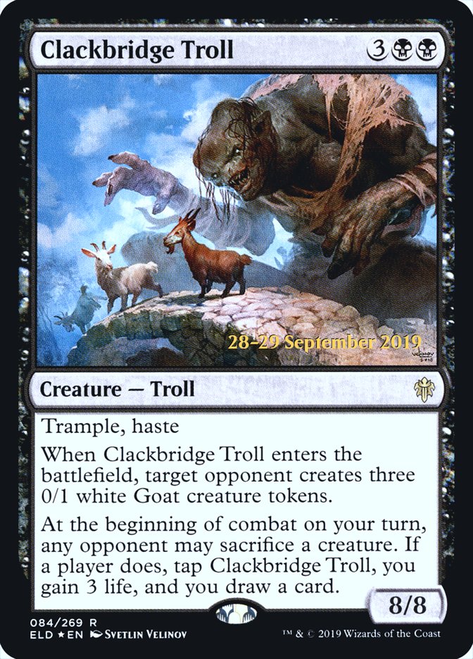 Clackbridge Troll  [Throne of Eldraine Prerelease Promos] | Exor Games Summserside