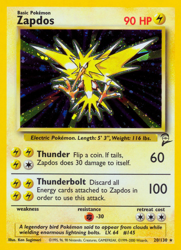 Zapdos (20/130) [Base Set 2] | Exor Games Summserside