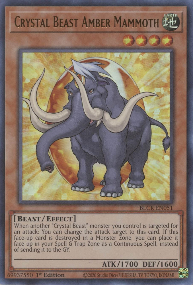 Crystal Beast Amber Mammoth [BLCR-EN051] Ultra Rare | Exor Games Summserside