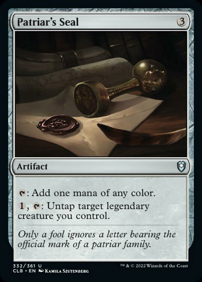 Patriar's Seal [Commander Legends: Battle for Baldur's Gate] | Exor Games Summserside
