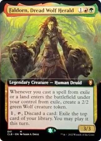 Faldorn, Dread Wolf Herald (Extended Art) [Commander Legends: Battle for Baldur's Gate] | Exor Games Summserside