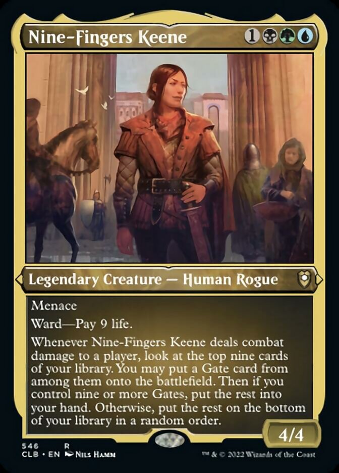 Nine-Fingers Keene (Foil Etched) [Commander Legends: Battle for Baldur's Gate] | Exor Games Summserside